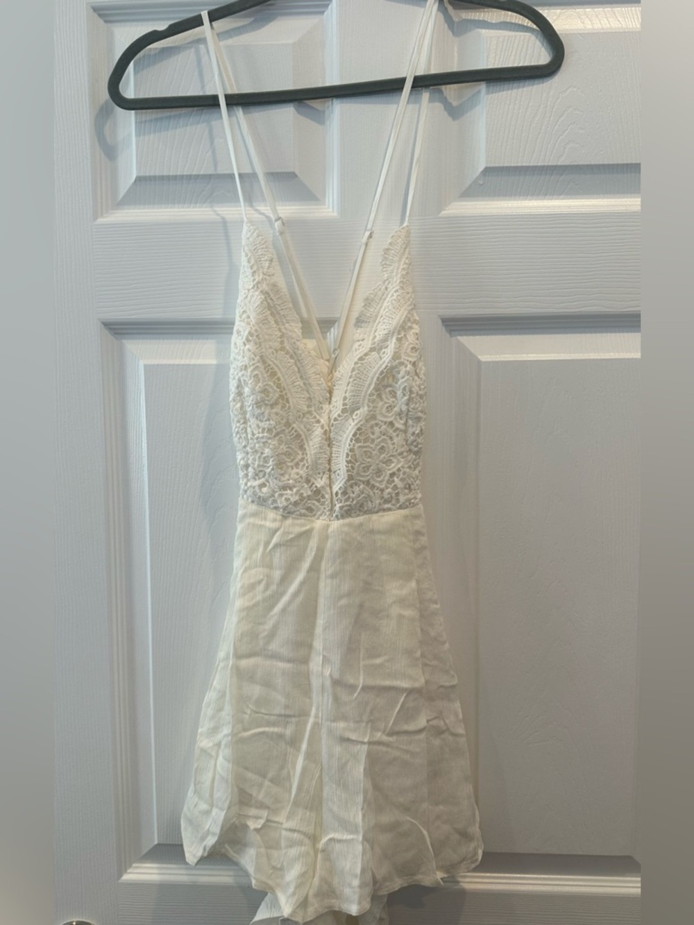 Lulu's white Lace-Trim Dress